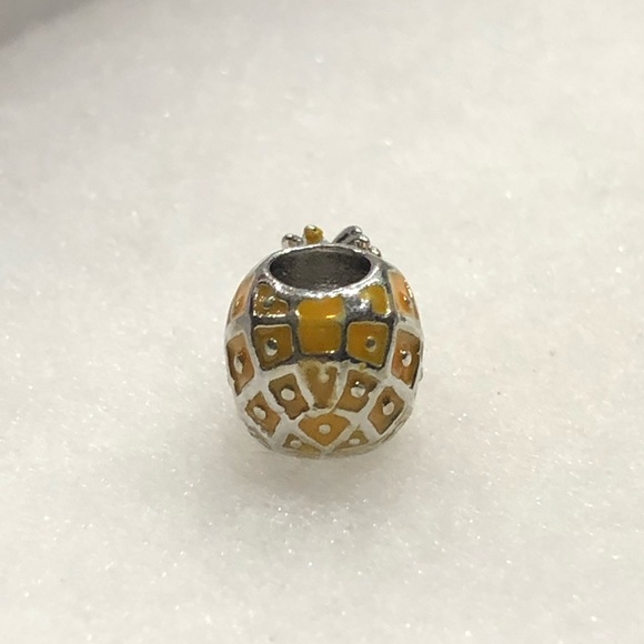 NEW•Silver & Enamel Pineapple DIY charm/bead - Picture 5 of 7